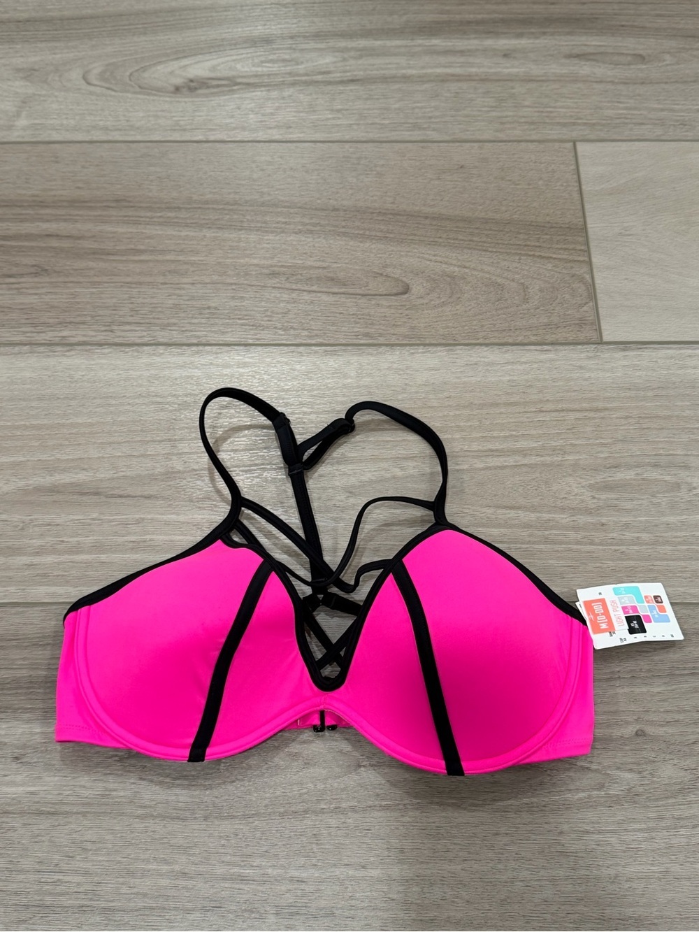 NWT Victoria’s Secret PINK push up bikini swim top size Medium D-DD
